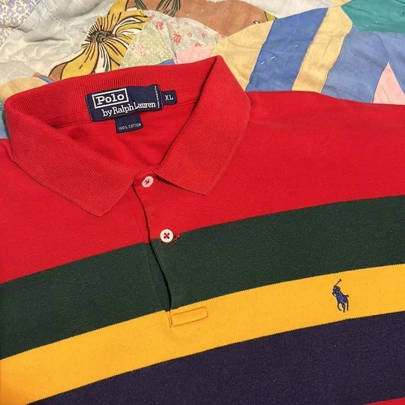 Vintage Polo by Ralph Lauren Colorblock Longsleeve Polo-Size XL - Picture 3 of 12